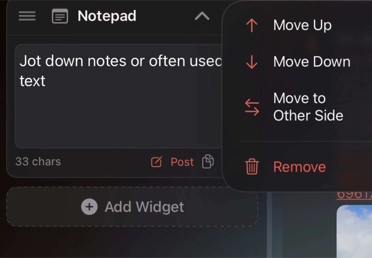 Scratchpad feature