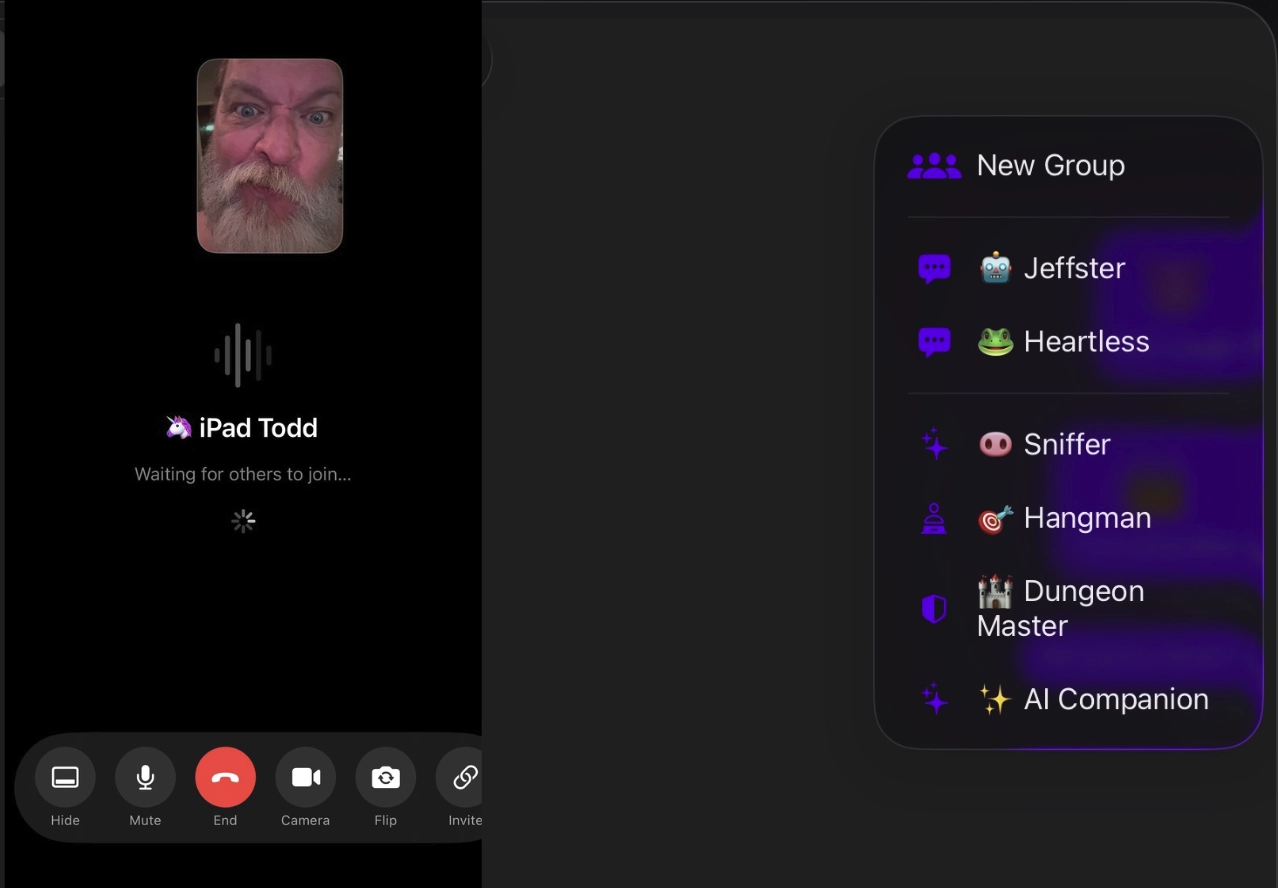 Video chats feature